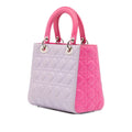 Medium Bicolor Lambskin Cannage Lady Dior