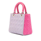 Medium Bicolor Lambskin Cannage Lady Dior