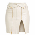 Biker Vegan Leather Skirt