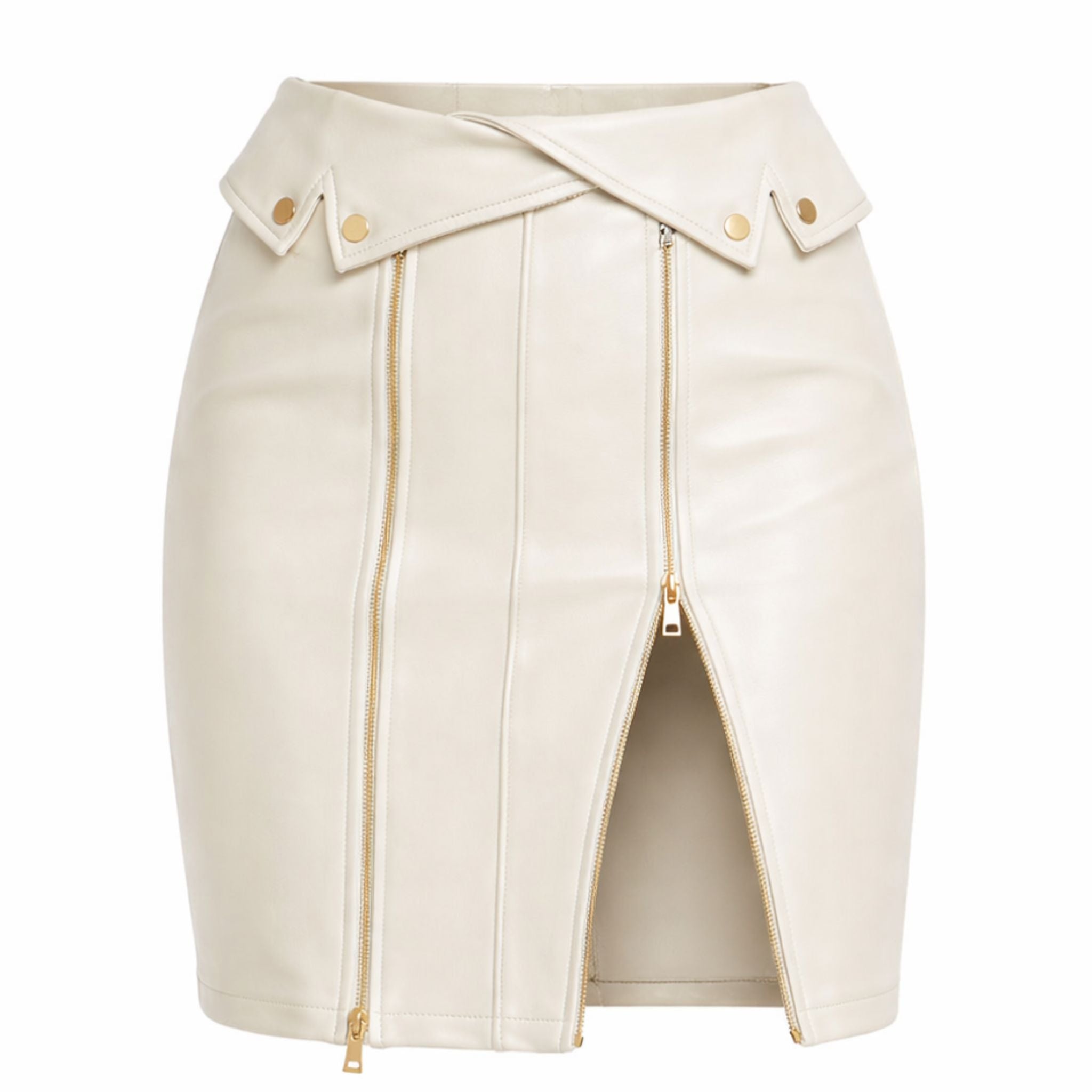 Biker Vegan Leather Skirt