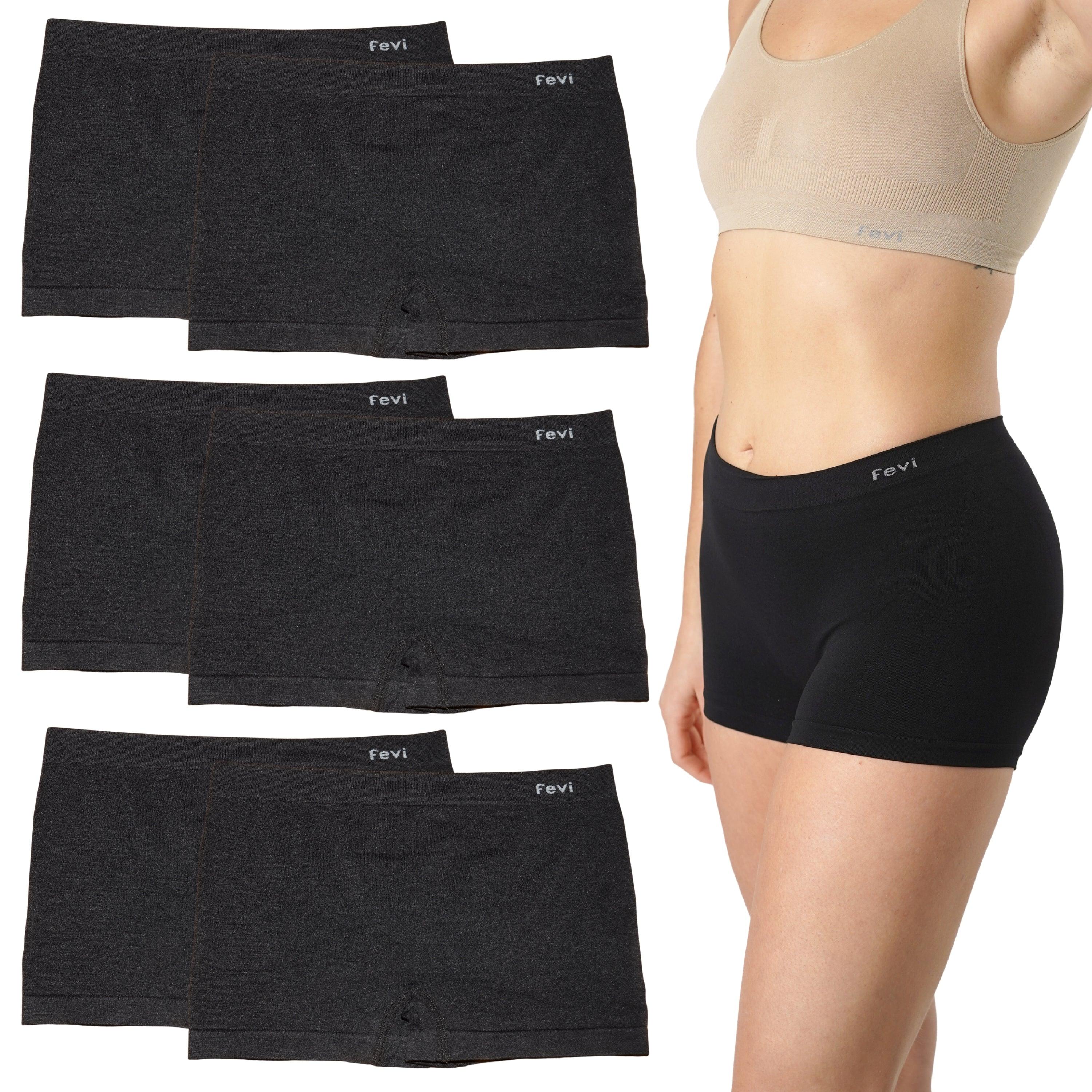 FEVI | Pack de 6 Culottes en 1 o 3 colores diferentes: Negro, Blanco y Beige | Talla única