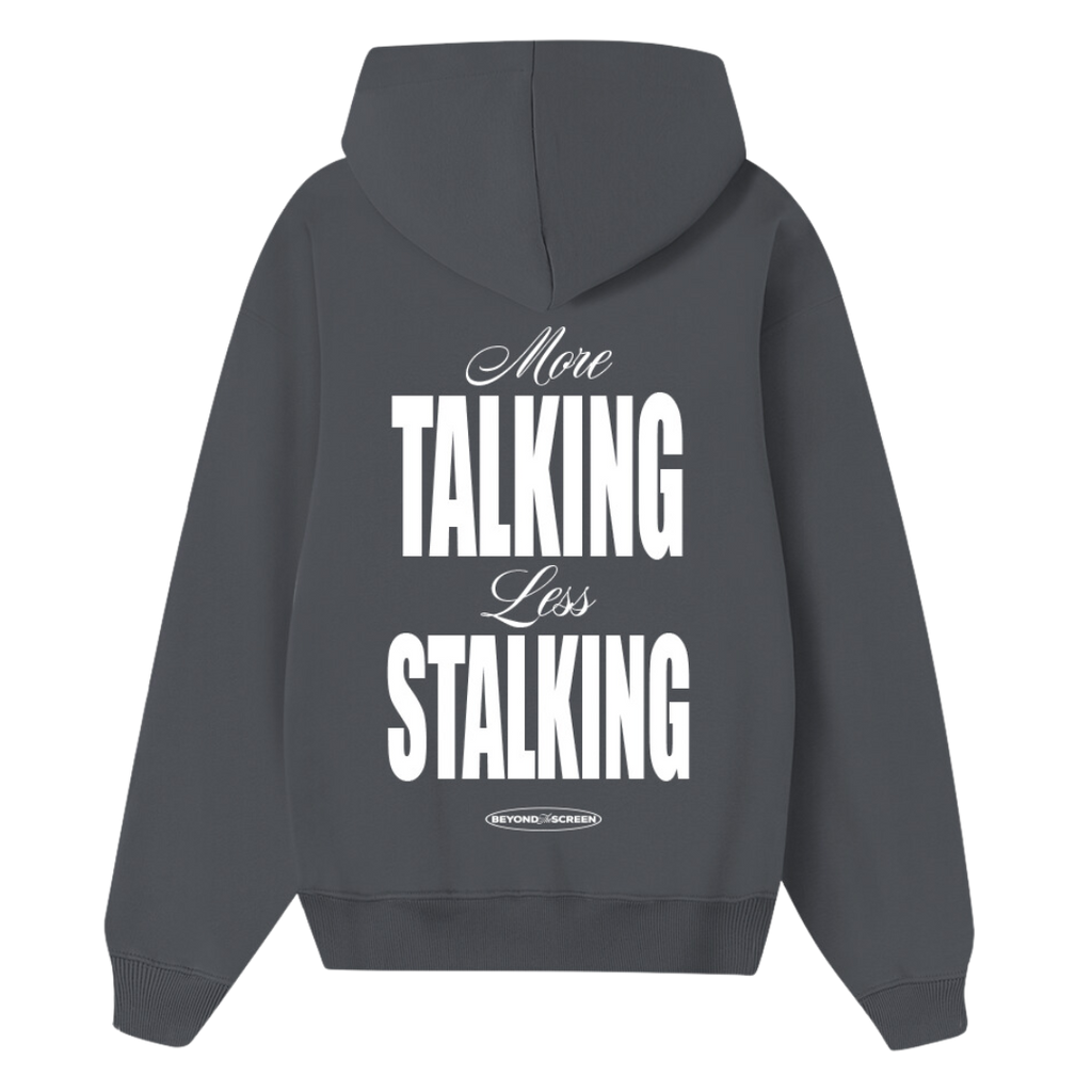 Gray Less Stalking Hoodie