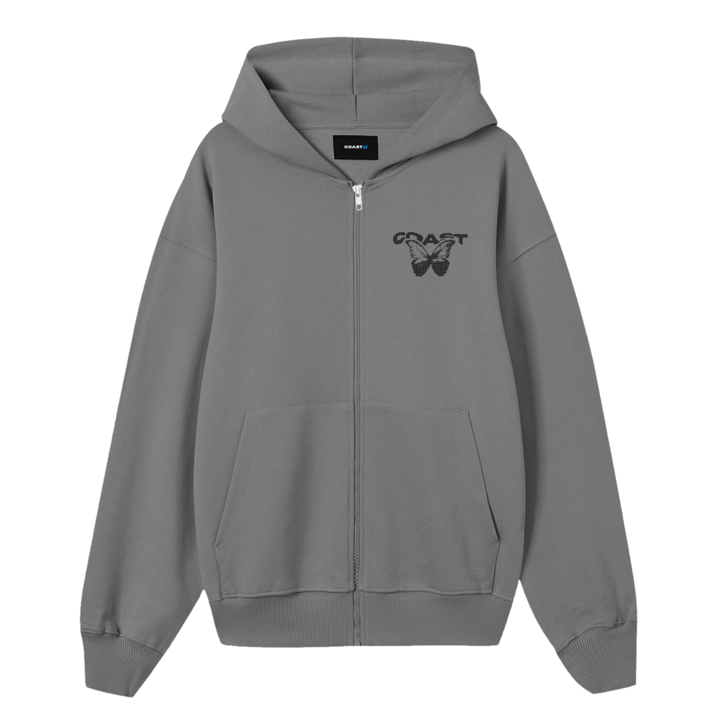 Gray Half Tone Zipper