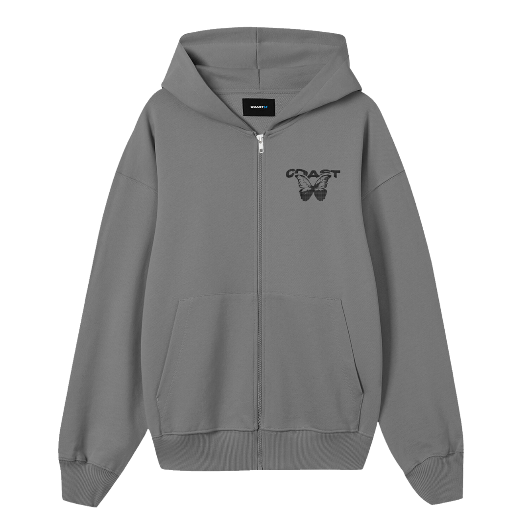 Gray Half Tone Zipper