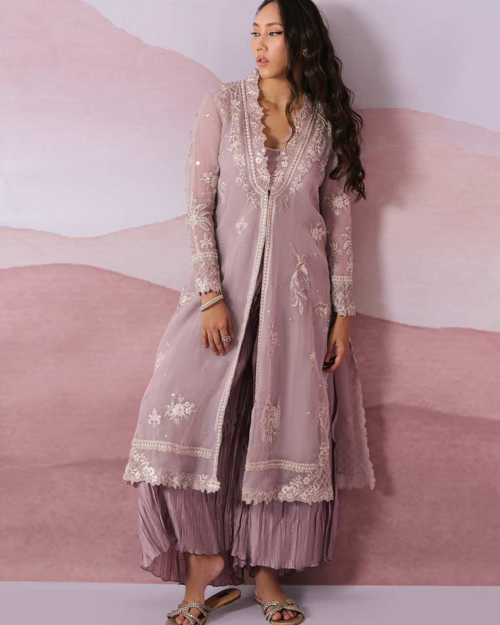 Anam, Choli and Crushed Izaar By KYNAH, Luxury Indian Fashion & Bridal Wear
