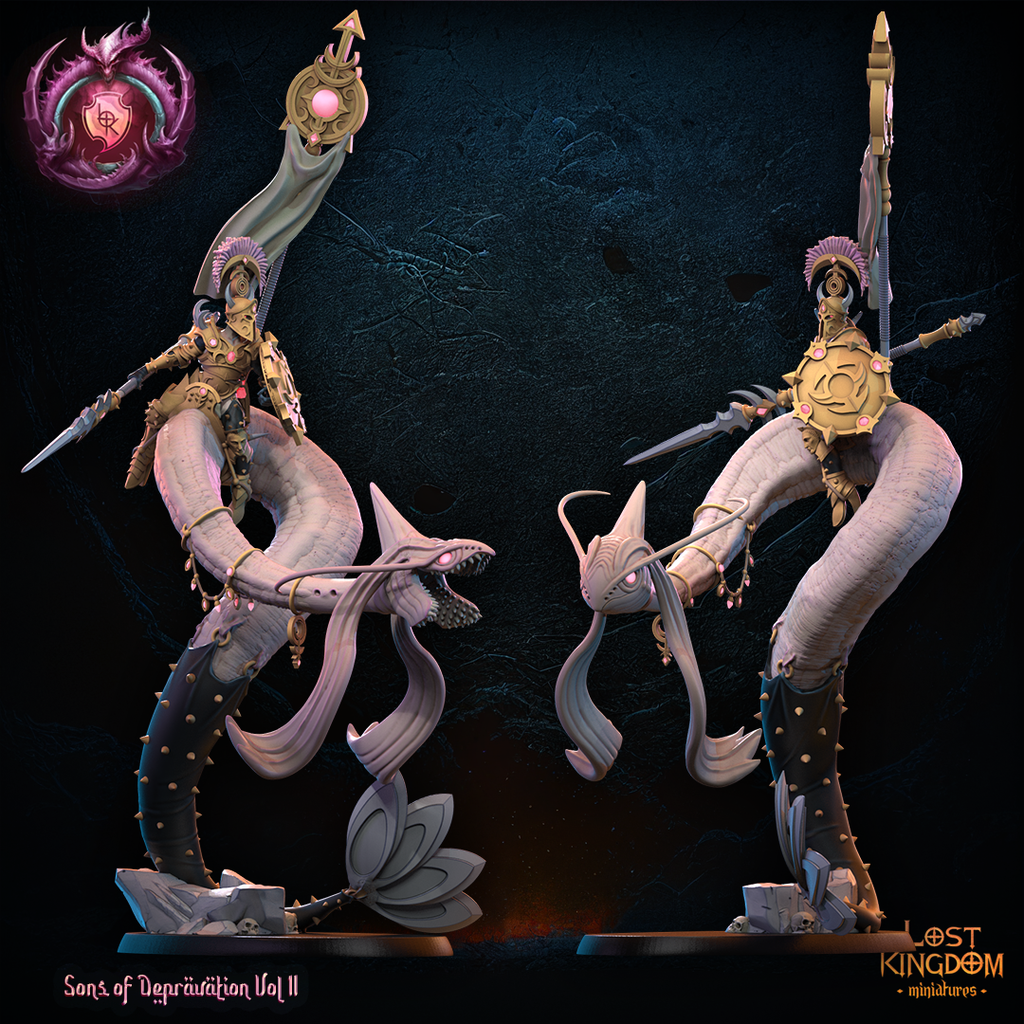 Milotic Rider Hero, Lost Kingdom Miniatures