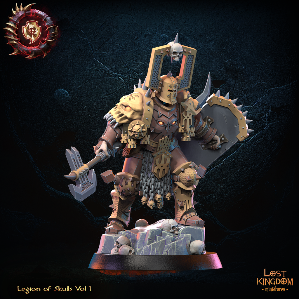 Hrangor, Skull Collector Champion, Lost Kingdom Miniatures