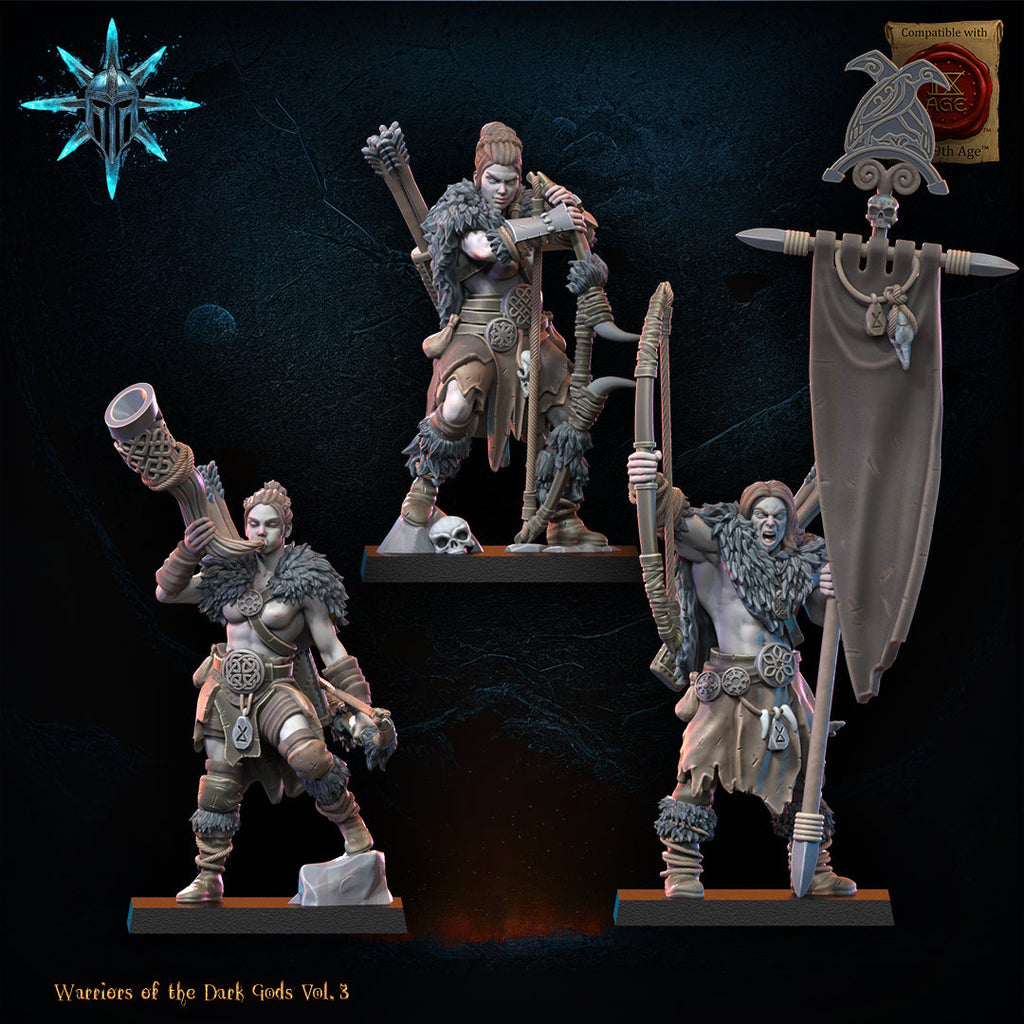 Barbarian regiment with bows, Lost Kingdom Miniatures