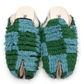 Green and Blue Tabi Babouche Slippers