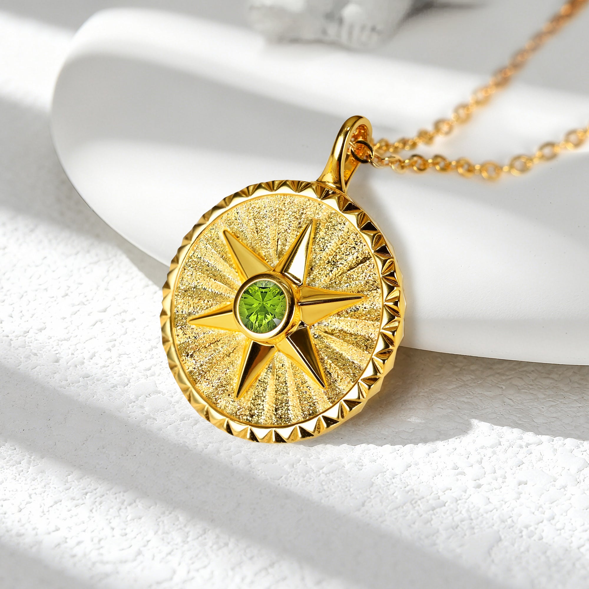 Hexagrama personalizado Guardián Energía Medalla Collar con Piedra de Nacimiento Dainty Familia Joyería Cumpleaños Aniversario Regalo para Mujeres Hombres