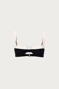 Underwire Top (Faux Suede Black/Cream)