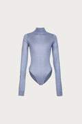 Open Back Knit Bodysuit (Light Blue)