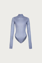 Open Back Knit Bodysuit (Light Blue)