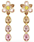 Swaroski Bijoux Gold / Multicolor (pink, Champagne, Yellow) Brass