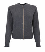 Fabiana Filippi Sweaters Denim Grigio Lana 15§% Seta Cachemire - 46