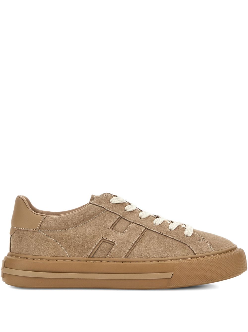 Hogan Flat Shoes Beige 100 Leather & Rubber Sole