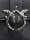 Pinko Bags Nero Silver Lea Poliuretano