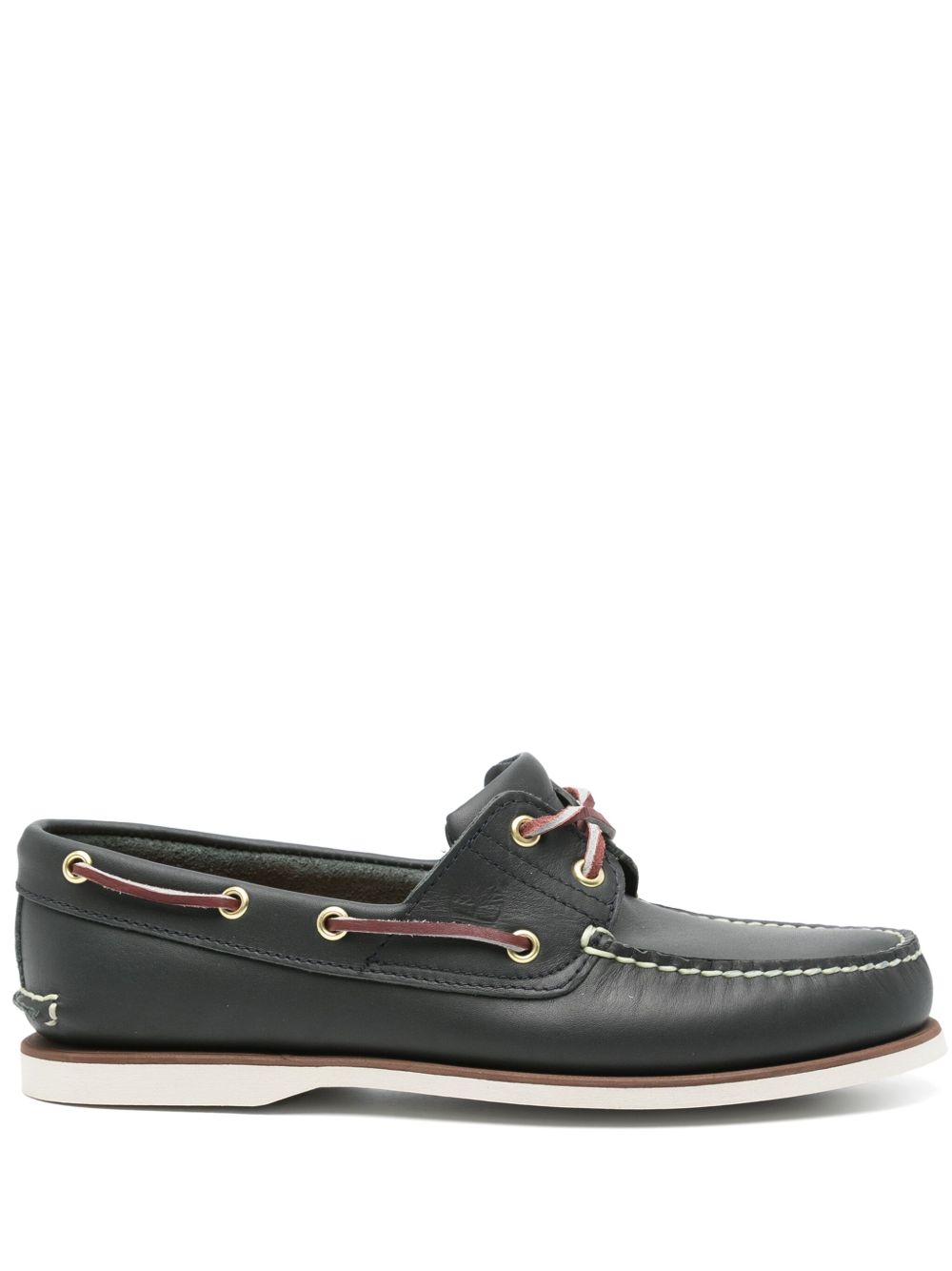 Timberland Flat Shoes Blue Leather Upper