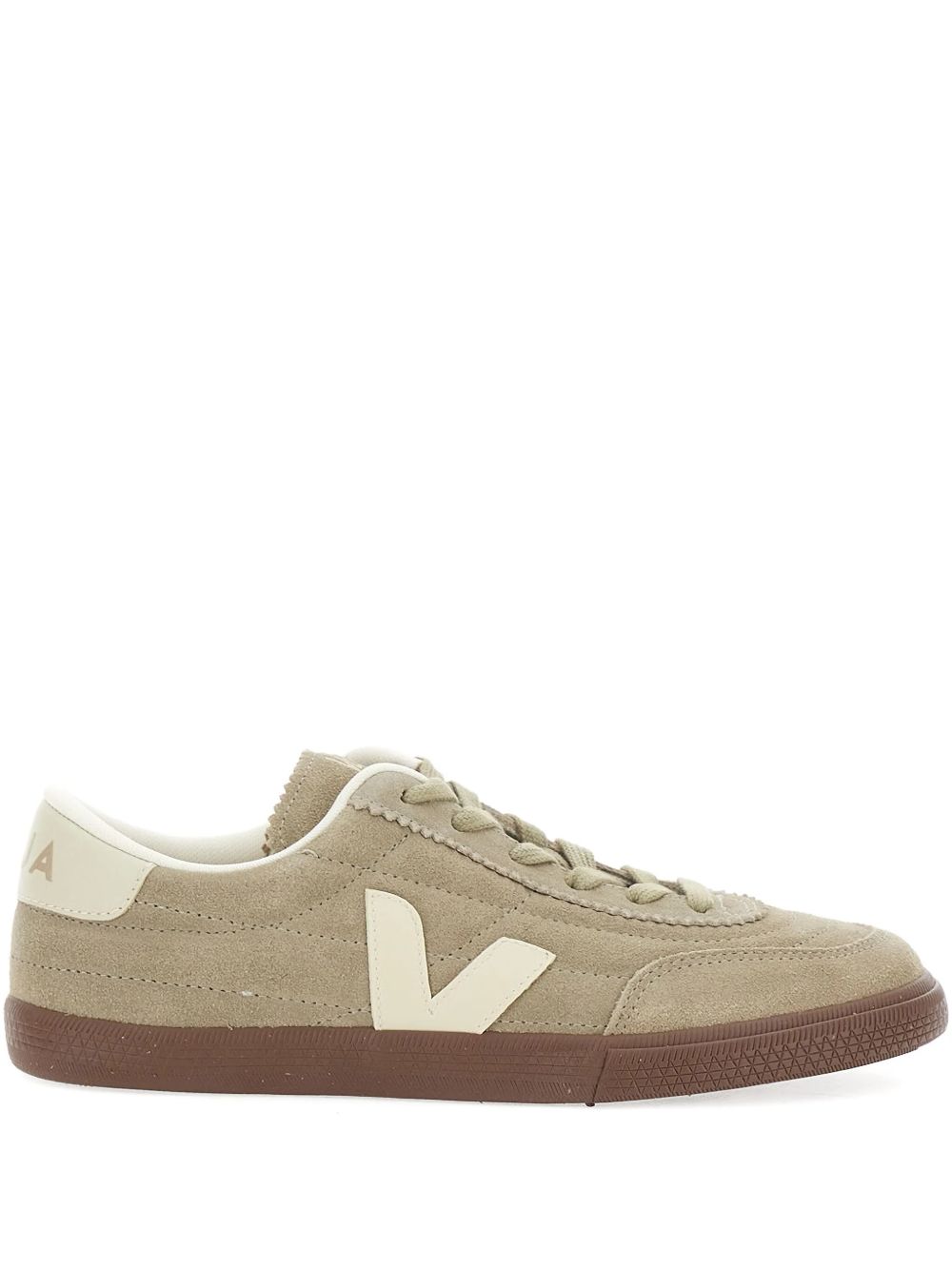 Veja Flat Shoes Crema Bianco Suede Upper