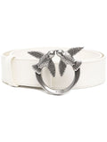 Pinko Belts Bianco Silver Lea And Oth. Mat - S