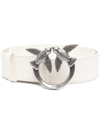 Pinko Belts Bianco Silver Lea And Oth. Mat - S