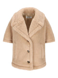 Max Mara Jackets Sand Alpaca Lana Vergine Seta