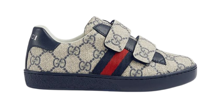 GUCCI KIDS Flat shoes Beige Blu Lea Rub Sole - 28