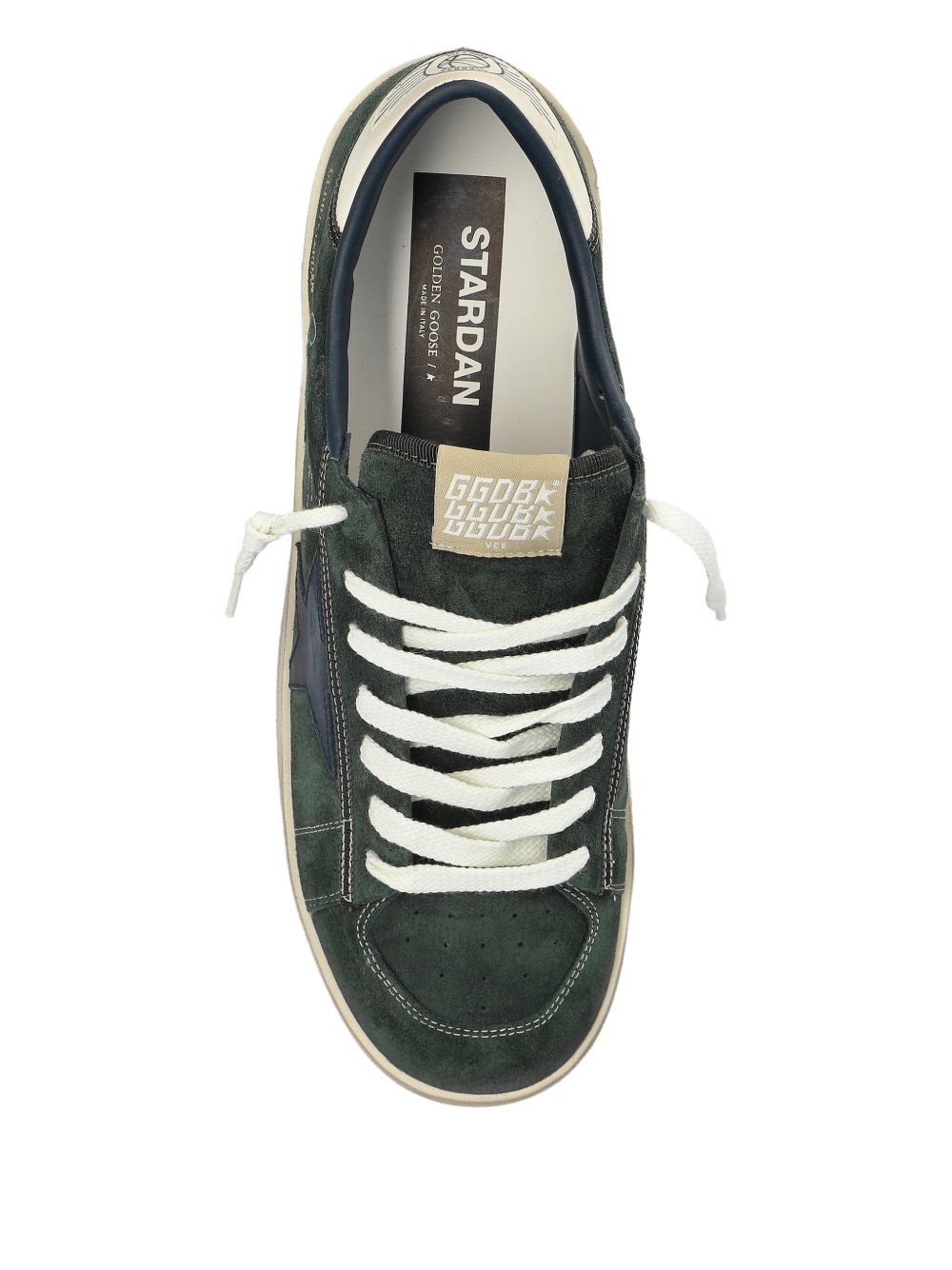 Golden Goose Flat Shoes Green Blue Suede