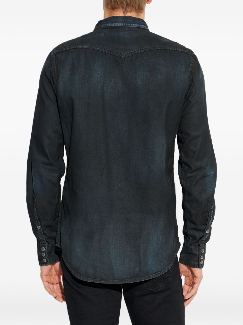 Diesel Shirts Dark Indigo Black Cotton