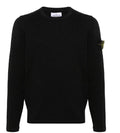 Stone Island Sweaters Black Cotton Polyamide