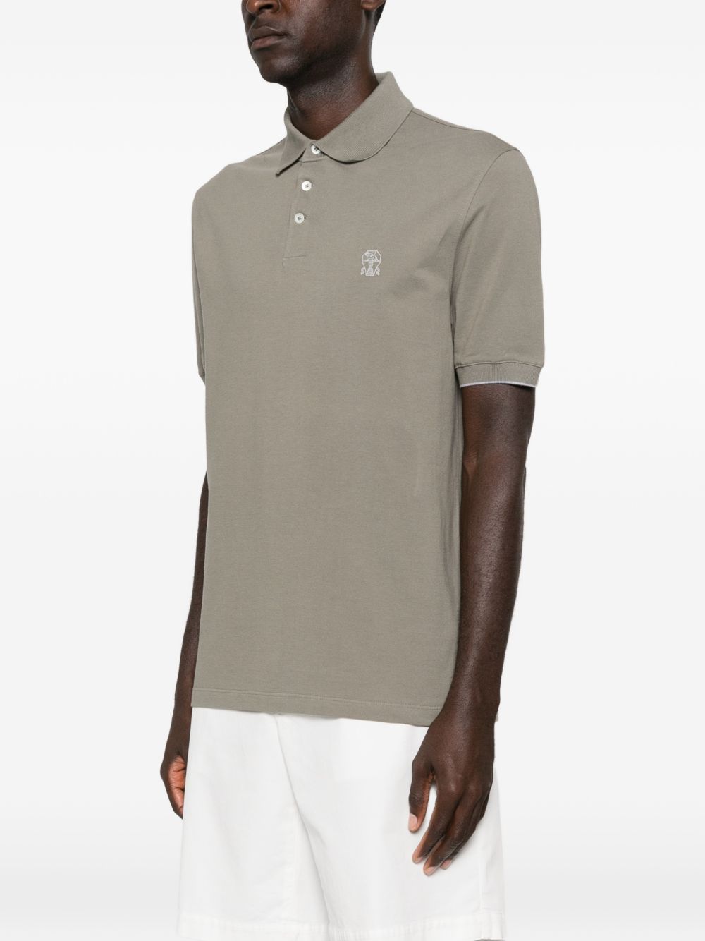 Brunello Cucinelli T-shirts and Polos New Kaki+grigio - L