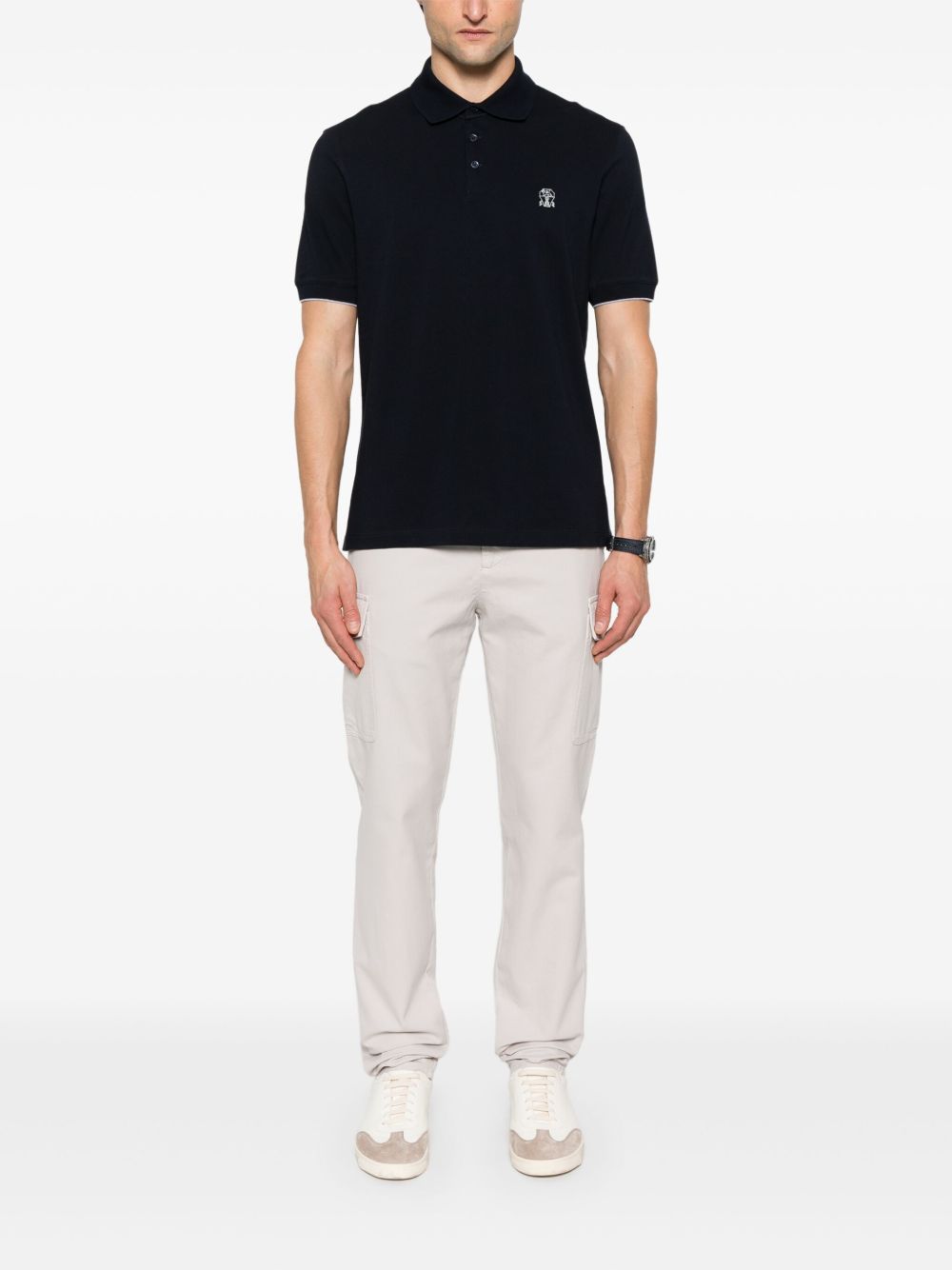 Brunello Cucinelli T-shirts and Polos Navy+grigio