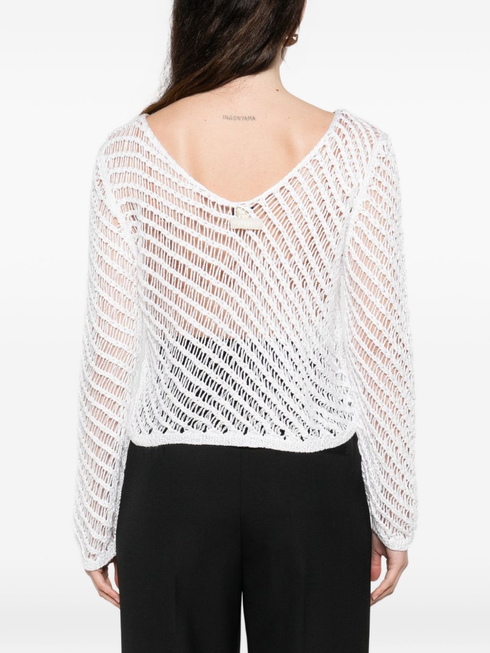 Pinko Sweaters Bianco Silver Pl Vi