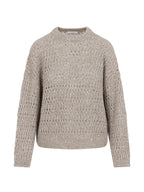 Brunello Cucinelli Sweaters Fango Lino Nylon