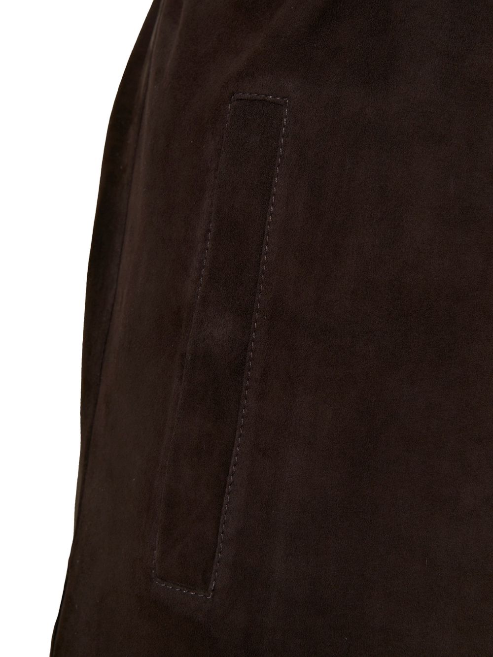 Desa 1972 Coats Dark Brown Suede Leather