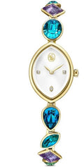 Swaroski Accessories Gold, Multicolor Crystals Stainless Steel