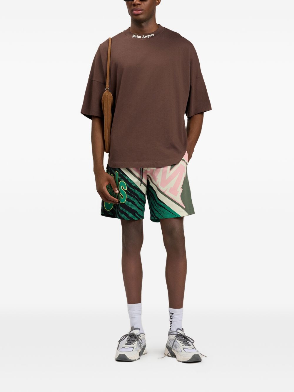 Palm Angels T-shirts and Polos Brown Off White