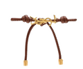 Saint Laurent Bijoux Brown Leather Cord