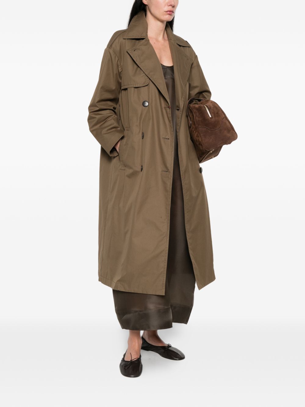 Max Mara Studio Coats Verde Kaki