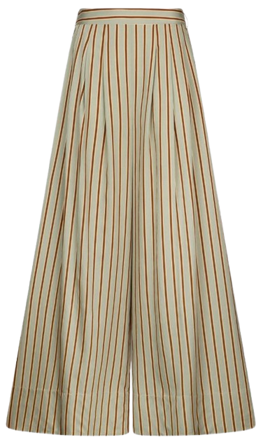 Liu Jo Black Trousers Green/tabacco