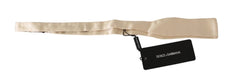 Beige Slim Skinny Men Necktie Silk Bowtie Accessory