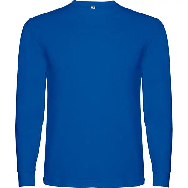 Camiseta de manga larga, tejido tubular, con cuello redondo de 4 capas y puños canalé 1x1 Vetonek