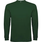 Camiseta de manga larga, tejido tubular, con cuello redondo de 4 capas y puños canalé 1x1 Vetonek