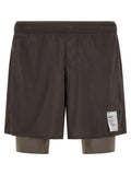 Satisfy Techsilk™ Double Layer Bermudas — Brown