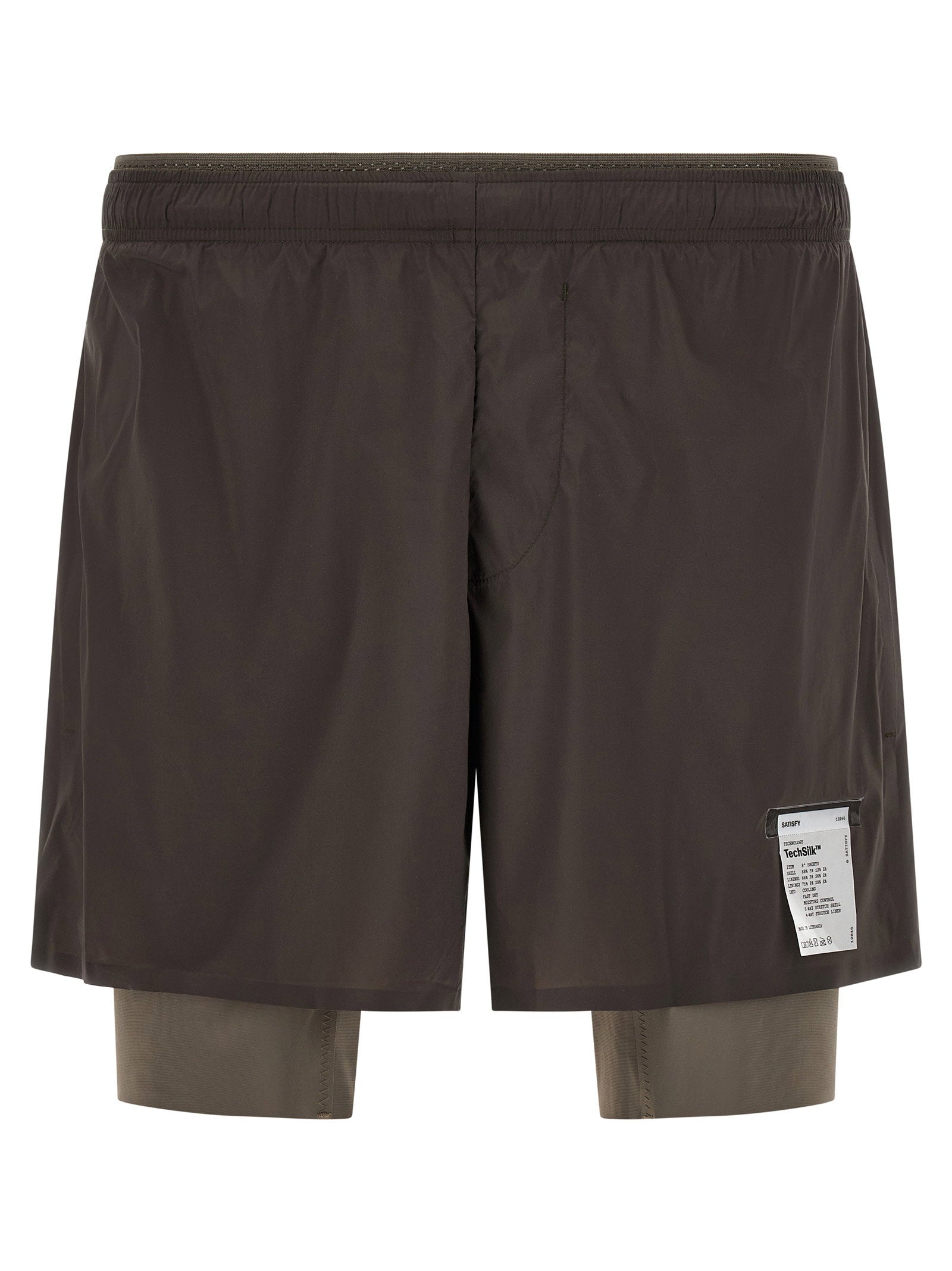 Satisfy Techsilk™ Double Layer Bermudas — Brown