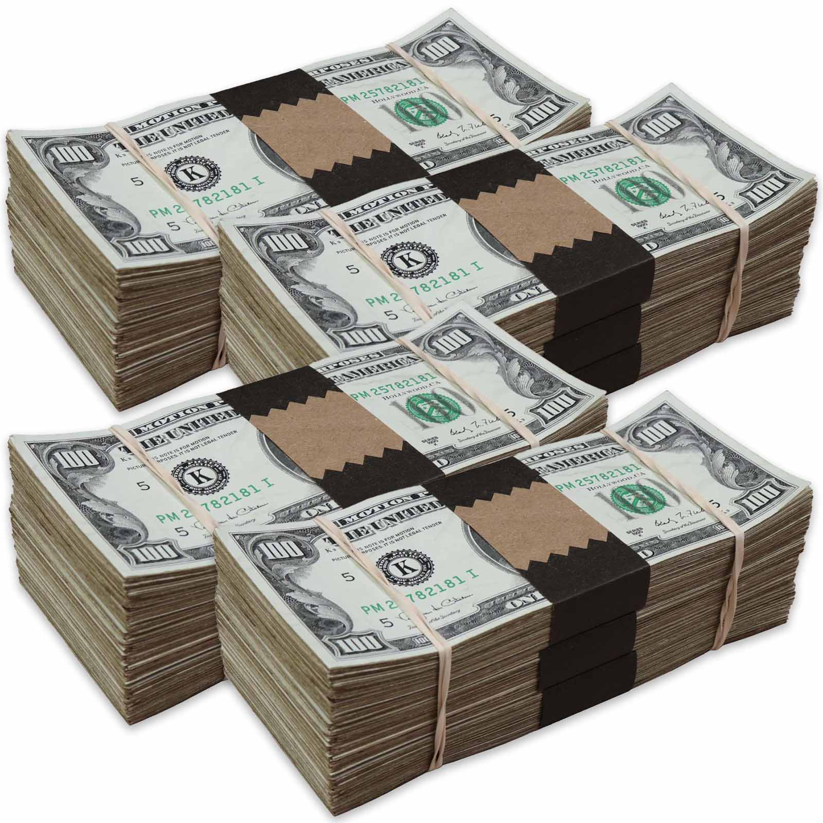 $120,000 RealAged® Full Print 1990 Series Bundle Pack By Prop Money Inc.