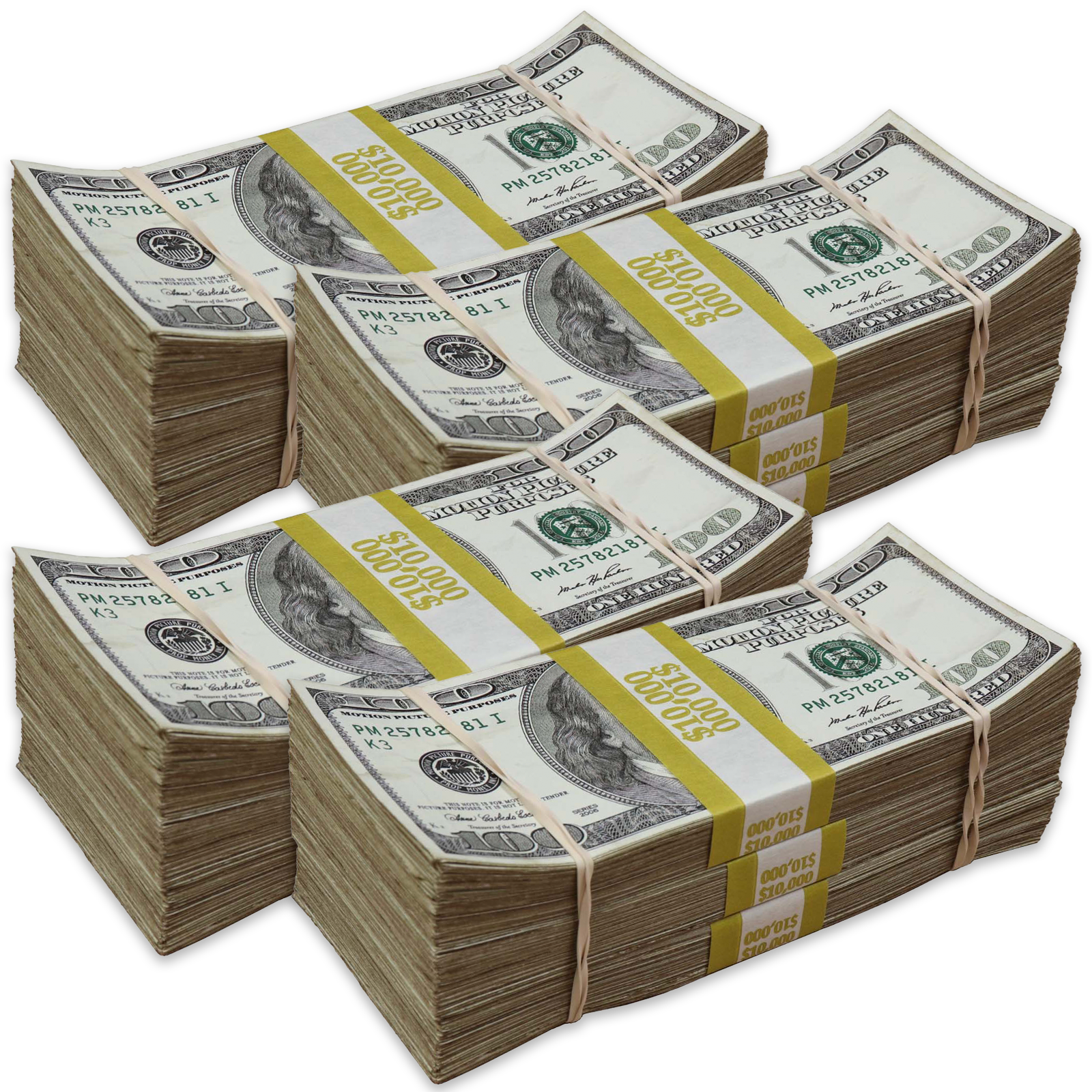 $120,000 RealAged® Full Print 2000 Series Bundle Pack By Prop Money Inc.