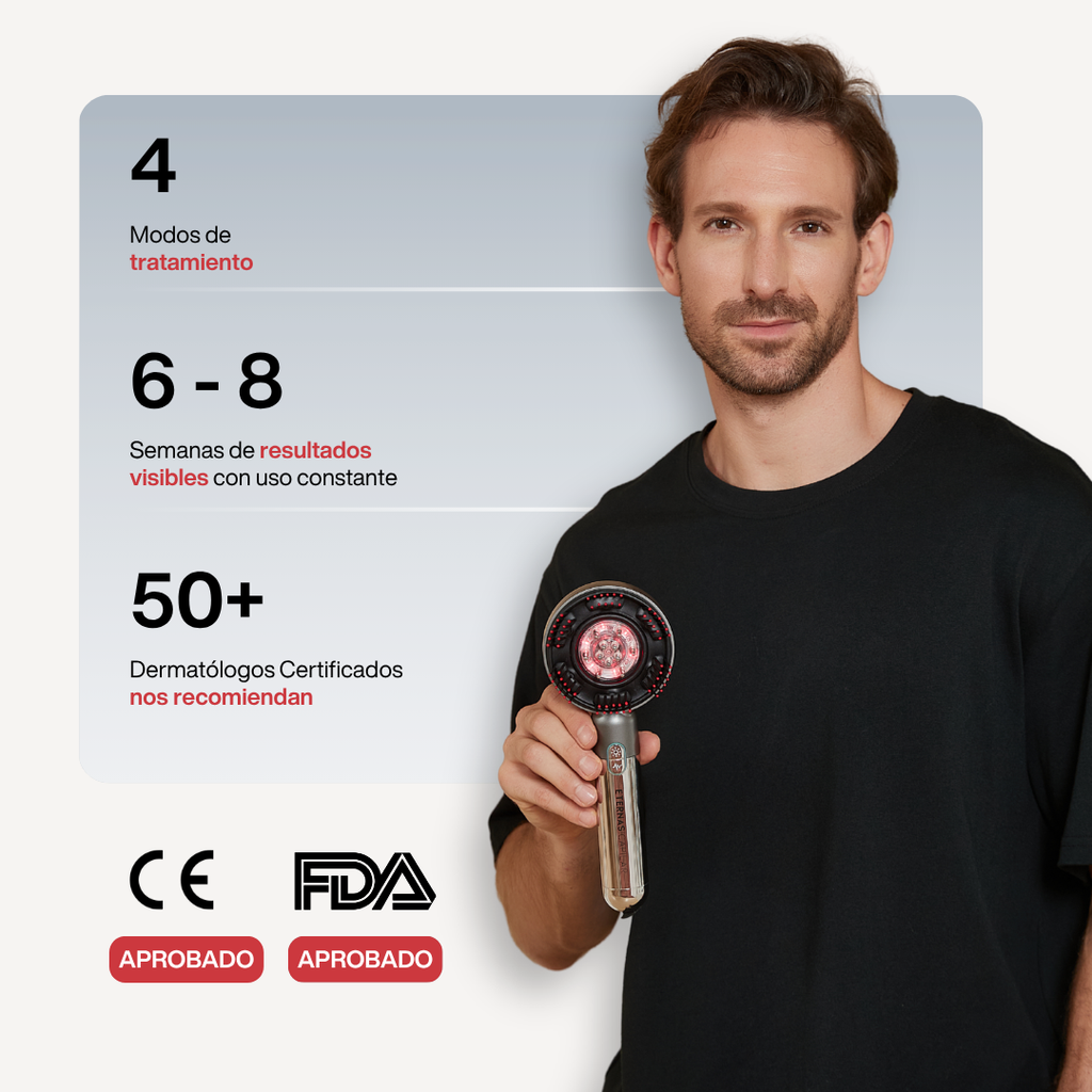 Peine Anticaída Capilar con Infrarroja y Microcorriente