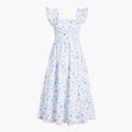 The Maternity Ellie Nap Dress Blue Botanical   By Hill House Home