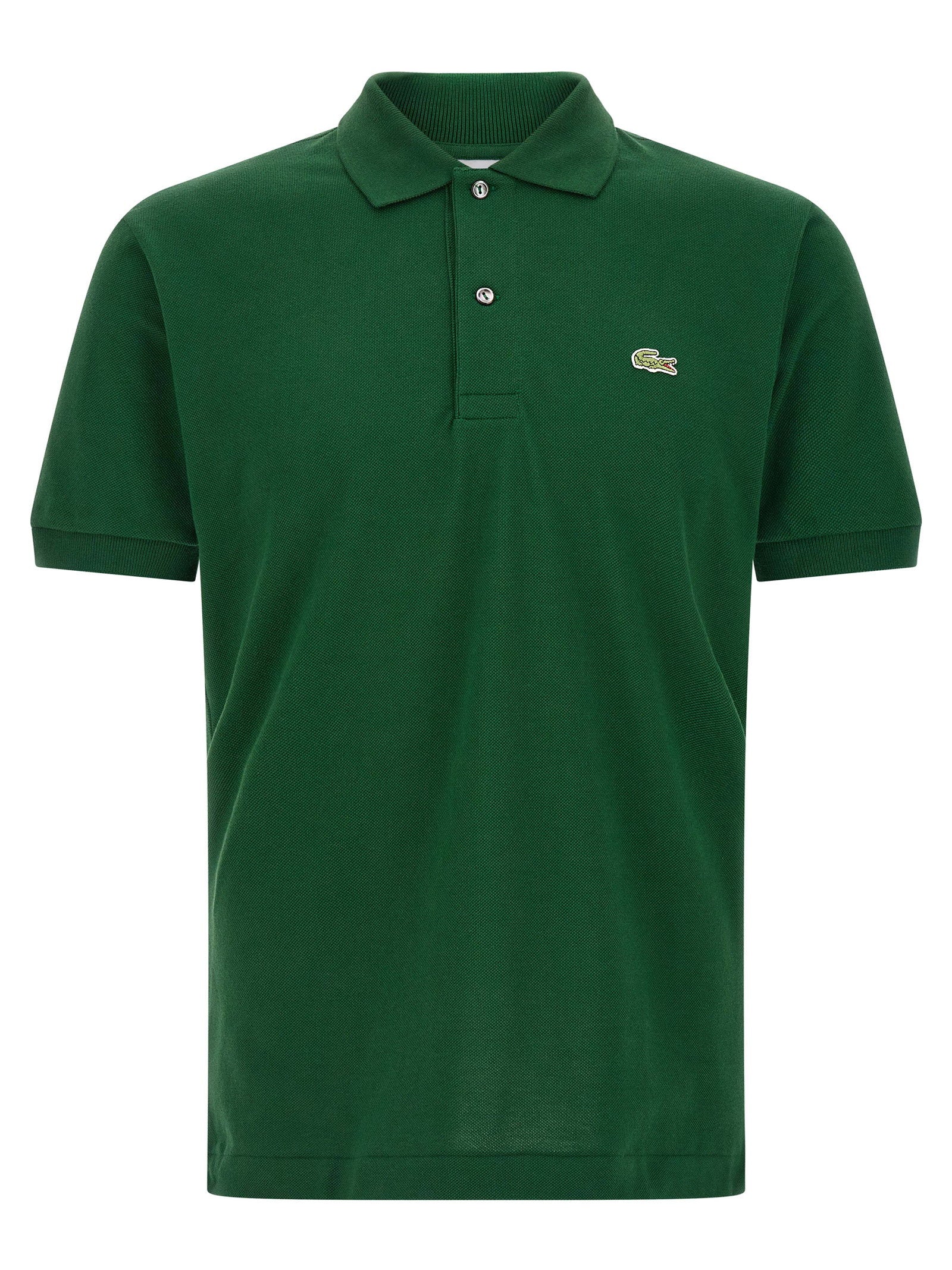 Lacoste Logo Patch Piqué Polo Shirt — Green